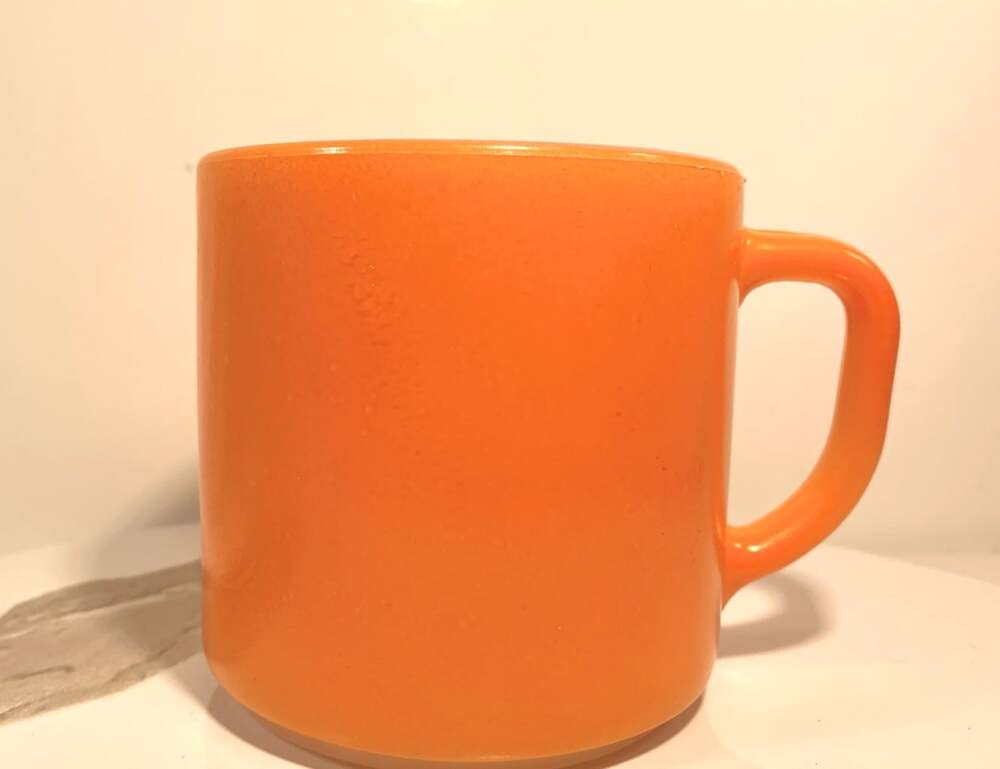 Vintage Federal Orange USA 37 D handle cup
